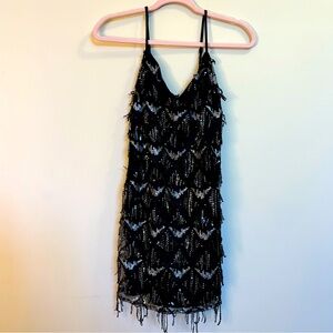 Lulus Beaded Mini Dress SZ S perfect for Flapper Roaring 20s Sorority